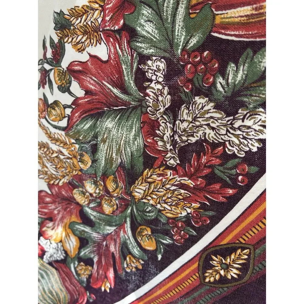 Vintage 1992 Fashion Industries Round Table Cloth 65